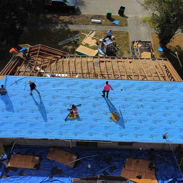 Storm damaged roof before replacement in Katy, TX - Terzo Roofing